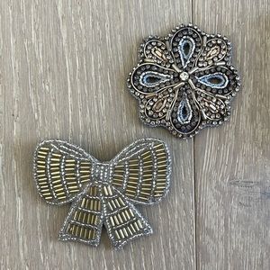 Anthropologie BHLDN beaded brooches hair pins for bridal